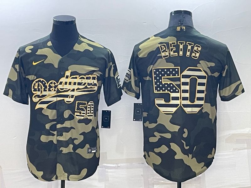 Men Los Angeles Dodgers #50 Betts National flag Camo Nike 2022 MLB Jersey->los angeles dodgers->MLB Jersey